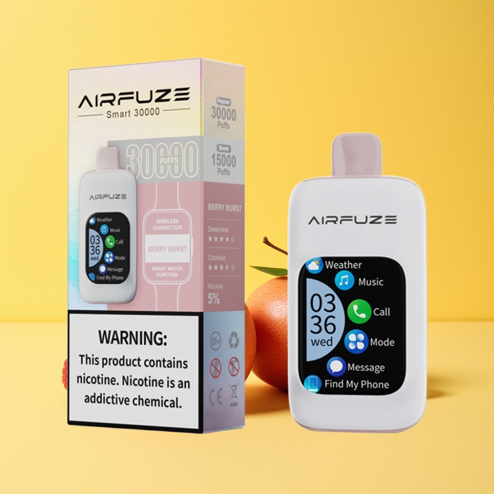 AirFuze Smart 30000 Puff Disposable Pod Berry Burst Schermo Touch 2.01\" Tipo-C 900mAh