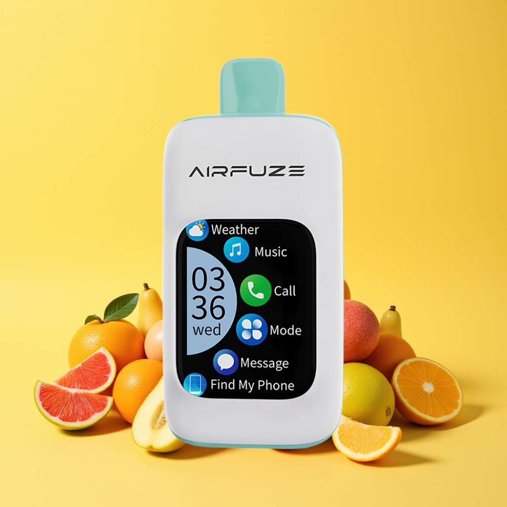 AirFuze Smart 30000 Puff Pod Dispositivo Monouso con Schermo TFT Touch 2.01", Ricarica Type-C, Gusto Esplosione Fruttata Arcobaleno