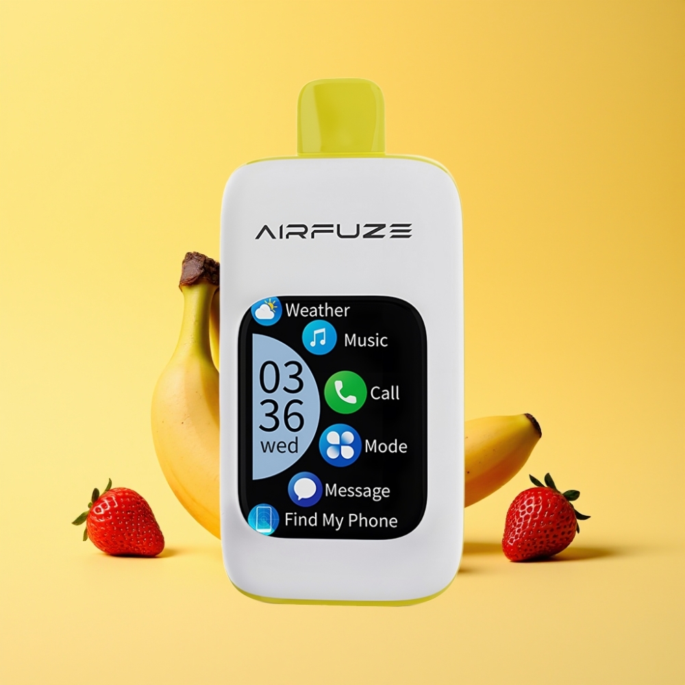 AirFuze Smart 30000 Puff Pod Ricaricabile Tipo-C Display TFT 2.01" Touch Fragola Banana 5% Nicotina