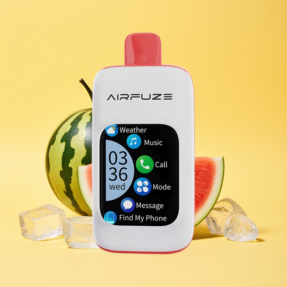 AirFuze Smart 30000 Puffs Disposable Pod Anguria Ghiacciata, Display 2.01" TFT touch, Tipo-C, 900mAh, 5% Nicotina, 50x25x104.9mm