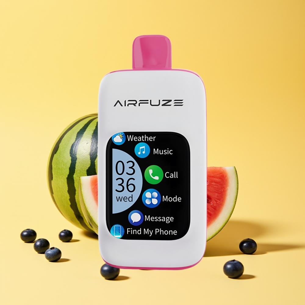 AirFuze Smart 30000 Puffs Disposable Pod Blu Mirtillo Anguria 2.01" TFT touch screen 900mAh Type-C
