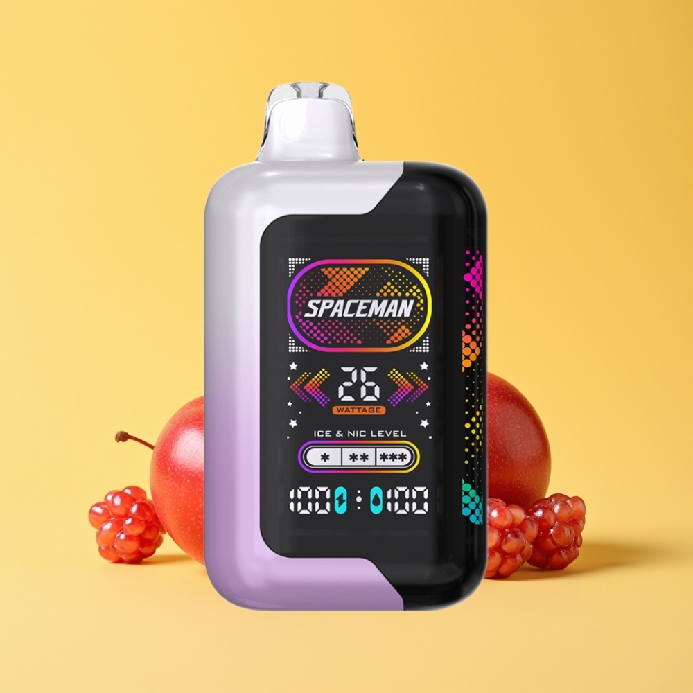SMOK SPACEMAN SP40000 Disposable Vape Ciliegia Melograno Zero Nicotine 20ml 1000mAh Ricaricabile Schermo LED 2.28"