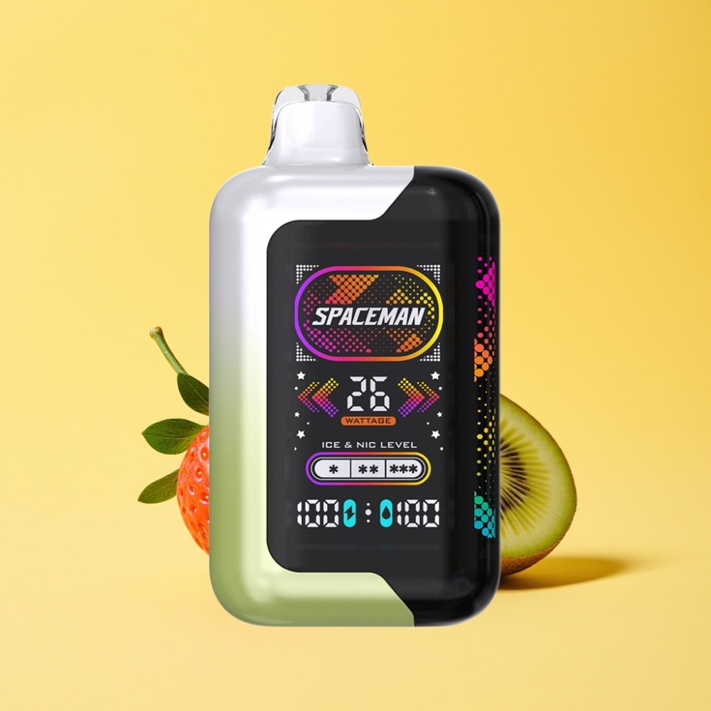 SMOK SPACEMAN SP40000 Zero Nicotine Disposable 20ml Fragola Kiwi 40000 Puff Ricaricabile Schermo LED 2.28" Batteria 1000mAh
