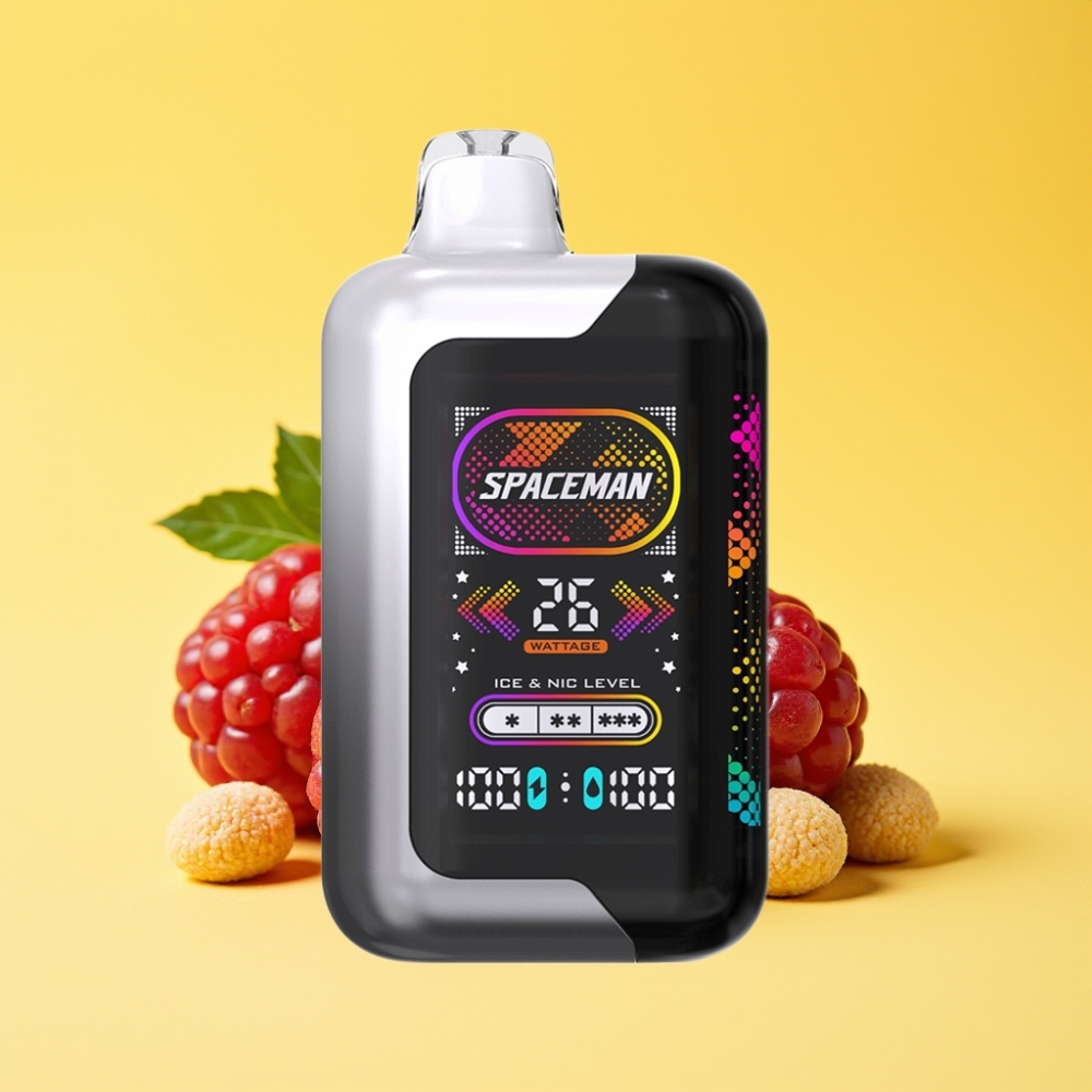 SMOK SPACEMAN SP40000 Zero Nicotine Disposable 40000 Puff 20ml Mirtillo Lampone Ricaricabile Schermo LED 2.28"