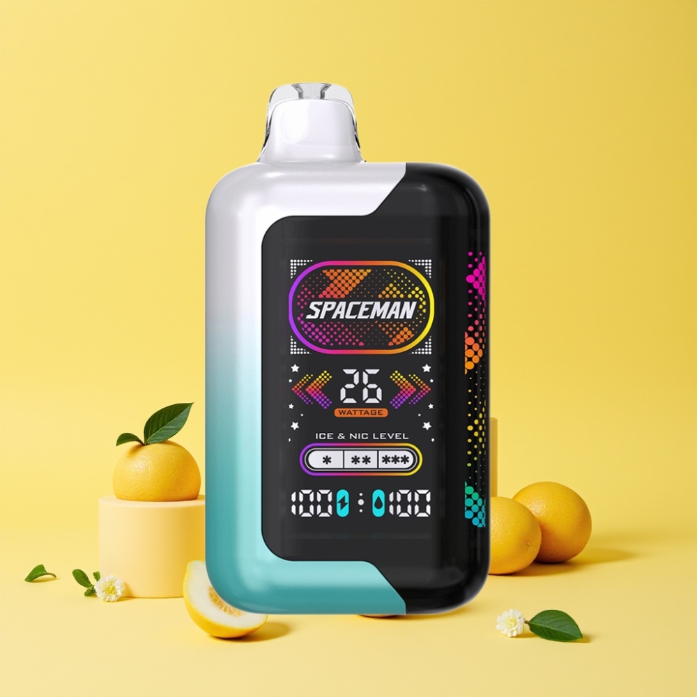 SMOK SPACEMAN SP40000 Zero Nicotine Disposable Menta Fresca 40000 Puff 20ml 0% Nic 1000mAh LED 2.28" Tipo-C