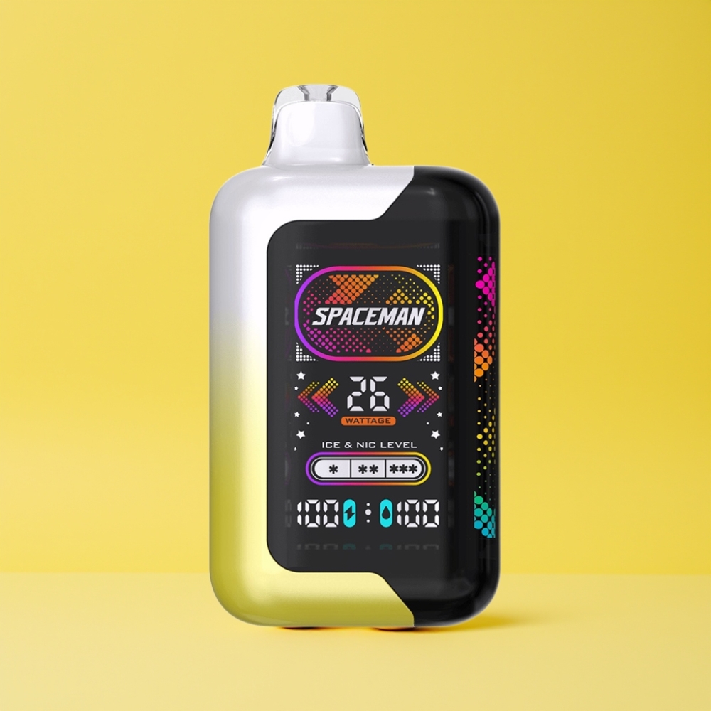 SMOK Spaceman SP40000 Zero Nicotine Disposable 40000 puff scoppio di limone 20ml 0% nicotina schermo LED 2.28" batteria 1000mAh
